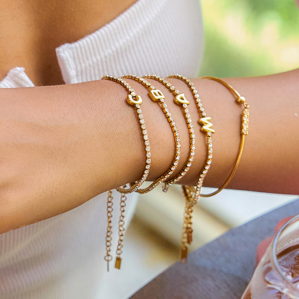 Voděodolný náramek ELENYS Písmeno A